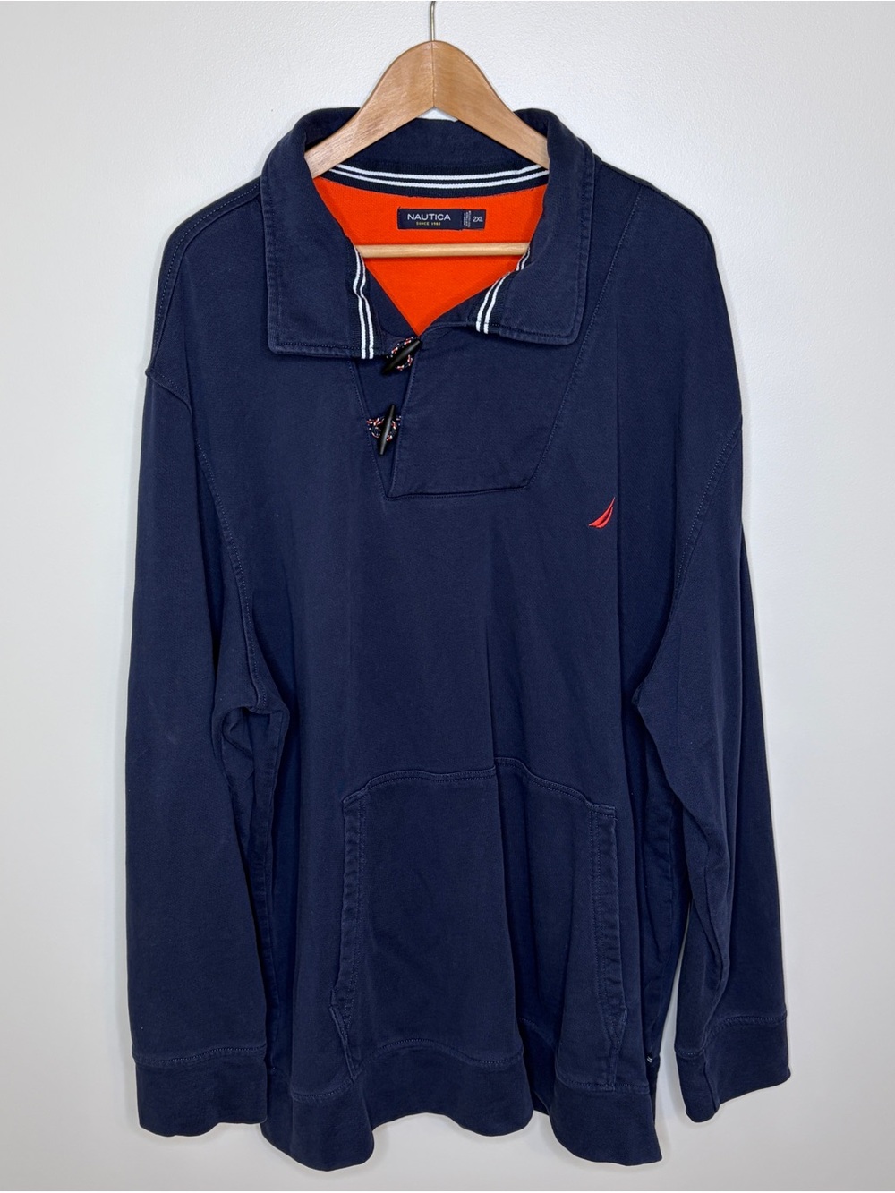 Nautica Navy Pullover with Red Accent 2XL
